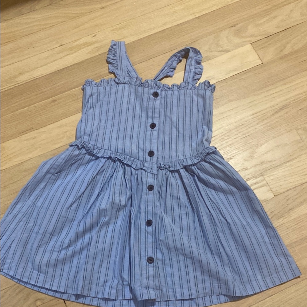 Louis Louis Blue Striped Kids Dress